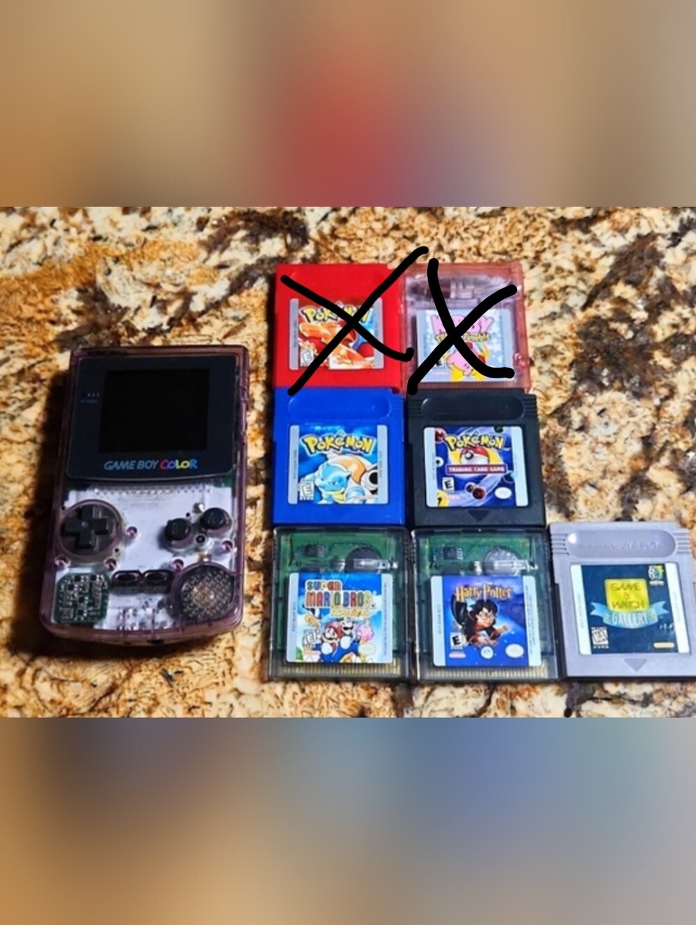 Game Boy color and 5 games